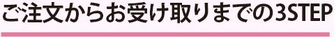 ご注文から受取までの3STEP