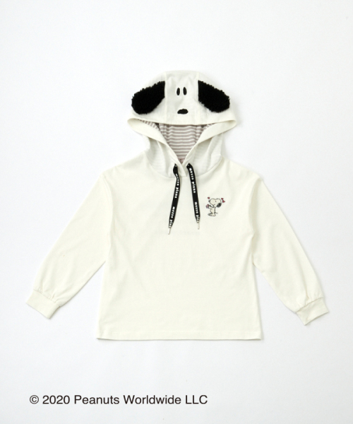 38 Mezｚopiano Junior Snoopy耳付きパーカ ロングtシャツ Ep08d008 レディースファッション 阪急百貨店公式通販 Hankyu Fashion