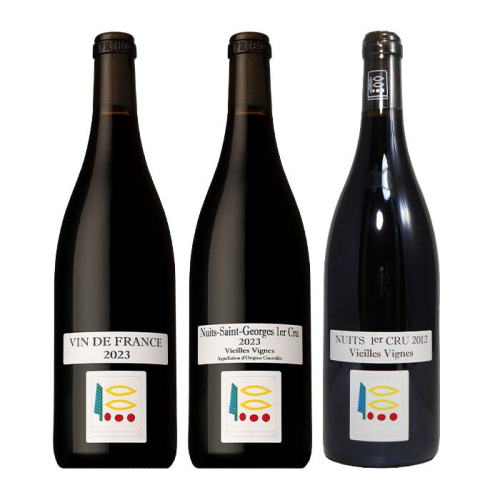 ドメーヌ プリューレ ロック ブルゴーニュ赤ワイン 3本セット（VIN DE FRANCE 2023 / Nuits-Saint-Georges 1er Cru 2023 / NUITS 1er CRU 2012）