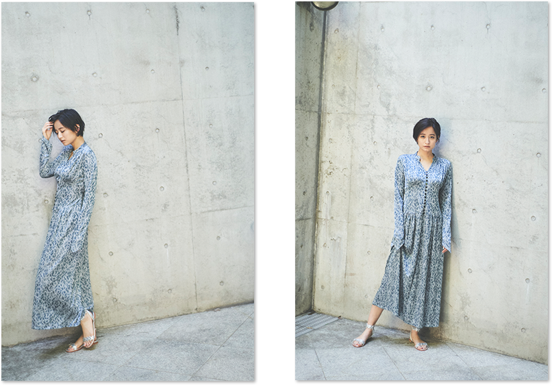 ドレス（AKANE UTSUNOMIYA） パールイヤーカフ（SASKIA DIEZ） ダブルフープイヤーカフ（SASKIA DIEZ） ダブルワイヤーイヤーカフ（SASKIA DIEZ）
