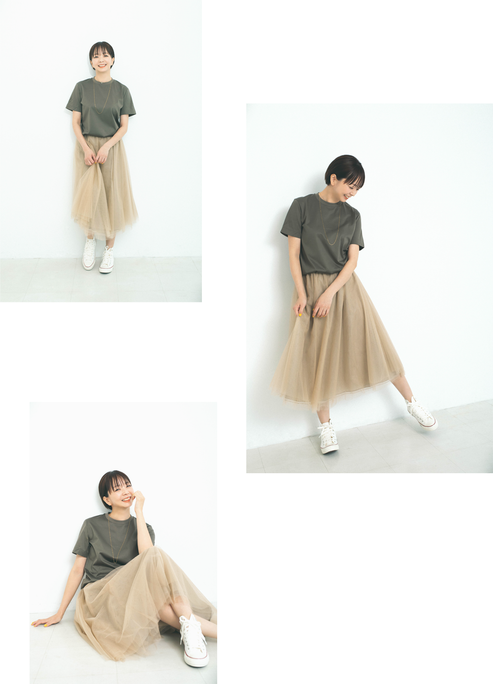 カットソー（SLONE） チュールスカート（Bilitis dix-sept ans）
