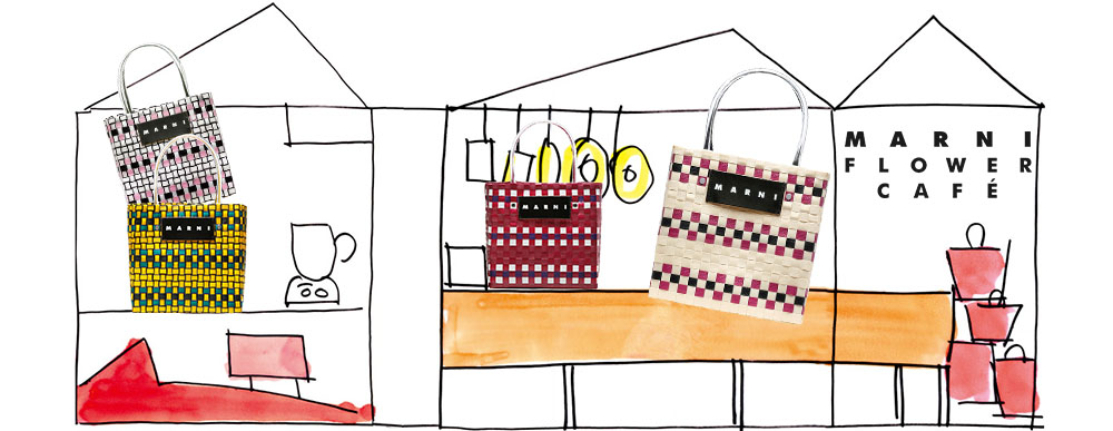 MARNI FLOWER CAFE　 PICNIC BAG MINI ピクニックバッグ ミニ