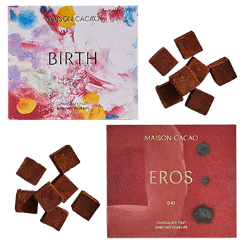 「メゾンカカオ」アロマ生チョコレート BIRTH(シャンパン) アロマ生チョコレート EROS(シードル)