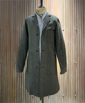 50's BLACK CHAMBRAY COAT