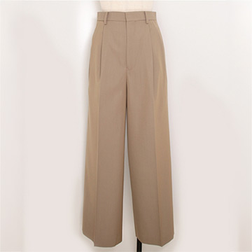 LIGHT WOOL MAX GABARDINE TWO-TUCK SLACKS