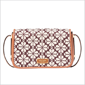 「ケイト・スペード・ニューヨーク」liv spade flower jacquard small flap crossbody