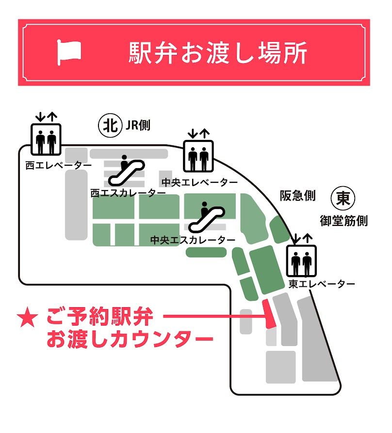 予約駅弁お渡し場所