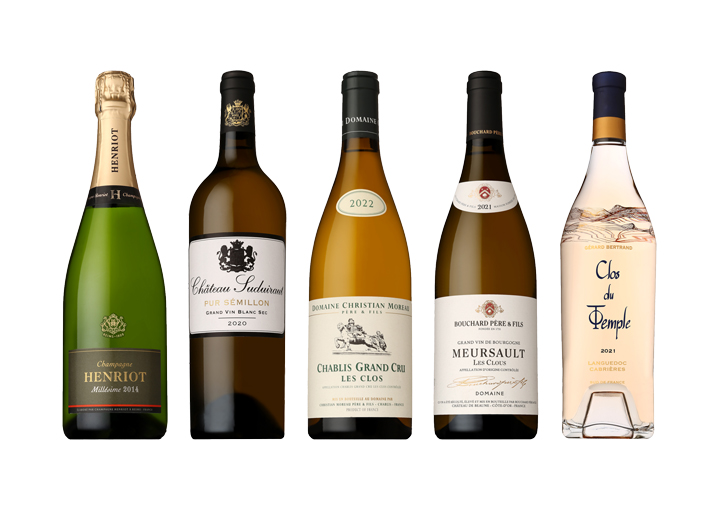 「フランスの爽快ワイン」泡・白・ロゼ5本セット