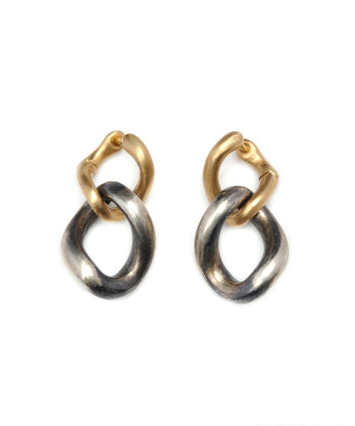 hum 「humete」ゴールド×SVチェーンピアス ゴールド F hum 「humete」ゴールド×SVチェーンピアス ゴールド F