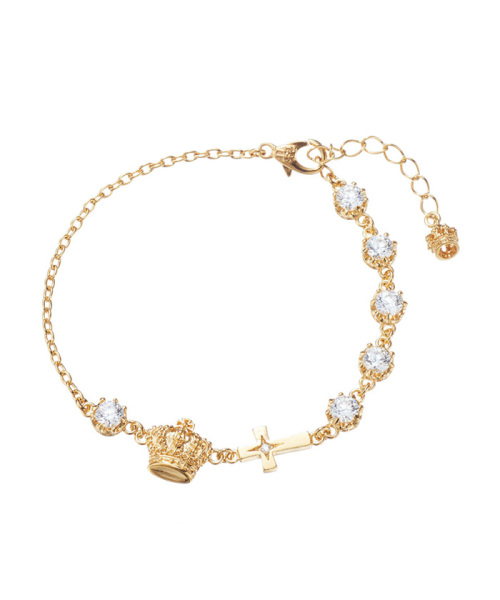 JUSTINDAVIS CHARLES Bracelet ゴールドフィニッシュ/クリア M JUSTINDAVIS CHARLES Bracelet ゴールドフィニッシュ/クリア M