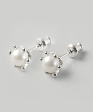 ミルククラウンパールピアス
