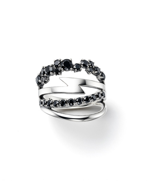 JUSTINDAVIS NIGHT FLASH Ring シルバー×ブラック 13号 JUSTINDAVIS NIGHT FLASH Ring シルバー×ブラック 13号