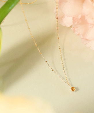 シトリンネックレス