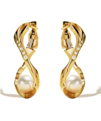 KINTSUGIインフィニティパールフープピアス