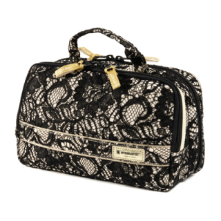 クラシック・モノトーン 大きめサイズのスロープシェイプ・ポーチ(2WP-CM120)(BLK)