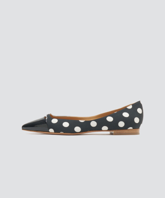ANDREA アネッリ ドッピア パンプス 1.0cm BLACK/DOT【阪急うめだ本店限定】