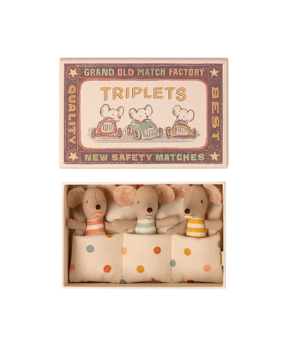 みつごの赤ちゃんネズミ おしゃぶり付き/ドット