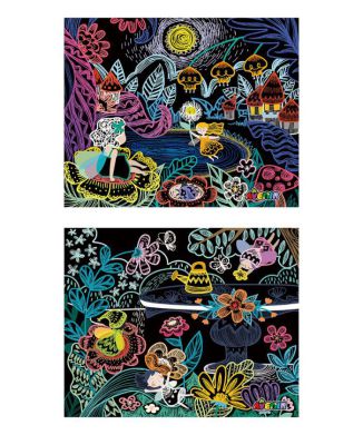 スクラッチアート 妖精のパペット