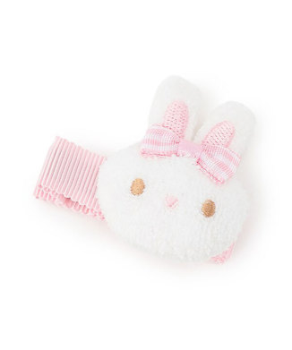 ウサギマスコットつき ヘアクリップ