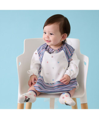 ドゥードゥル柄お食事スタイ