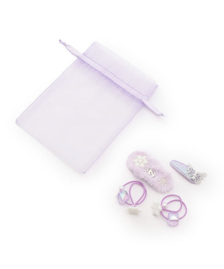 巾着付ヘアアクセサリー4点セット