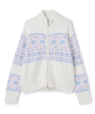 ノルディックジップカーディガン