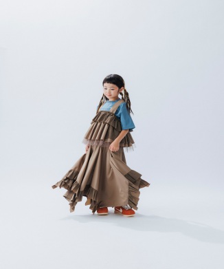 レイヤードフリルビスチェ