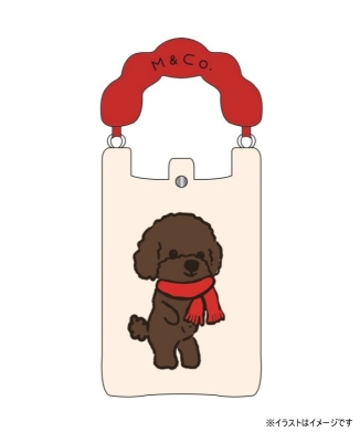 [11月下旬以降お届け予定]M＆Co. ニットスマホポシェット(トイプードルブラウン)