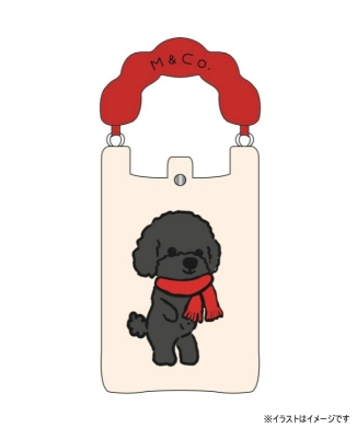 [11月下旬以降お届け予定]M＆Co. ニットスマホポシェット(トイプードルグレー)