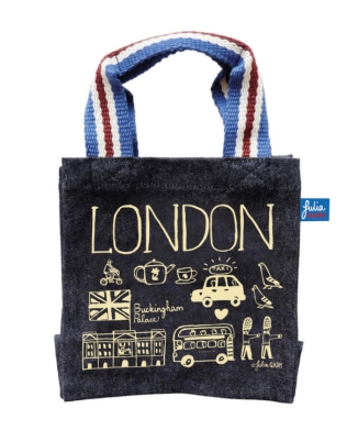 ショッピングバッグ LONDON柄 シンプル