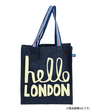 ショッピングバッグ Hello LONDON(パフプリント)