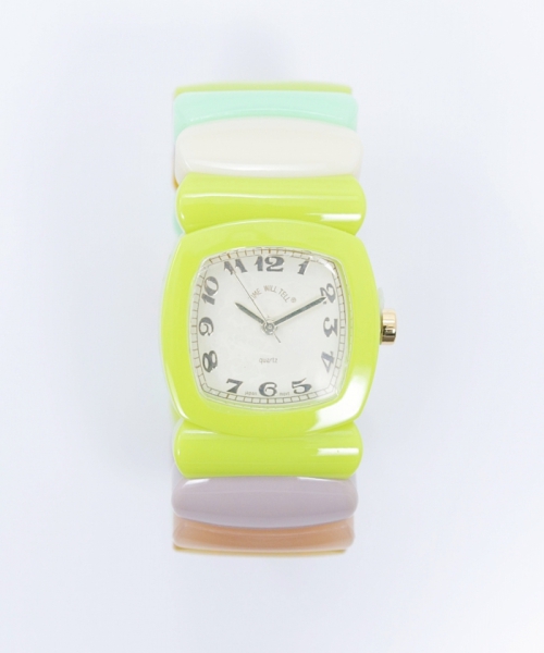 timewilltell 【time will tell】マディソンシリーズマルチカラー / ウォッチ アップルグリーン/アイボリー マルチ Mサイズ timewilltell 【time will tell】マディソンシリーズマルチカラー / ウォッチ アップルグリーン/アイボリー マルチ Mサイズ