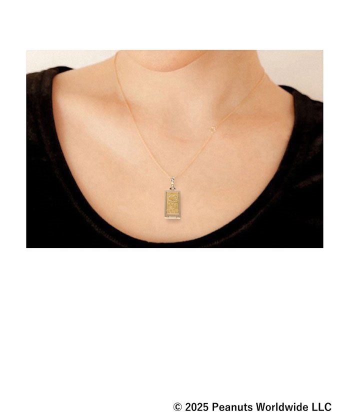 スヌーピー K24 ネックレス PEANUTS スヌーピー65周年k24 純金k18
