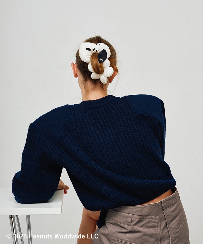 SNOOPY＆FLOWERSilk Scrunchie-2 Piece Set(袋付)(EP58Z044