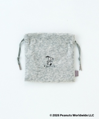 [10月上旬頃お届け予定]ドローイングバッグ Terry towel グレー minimini