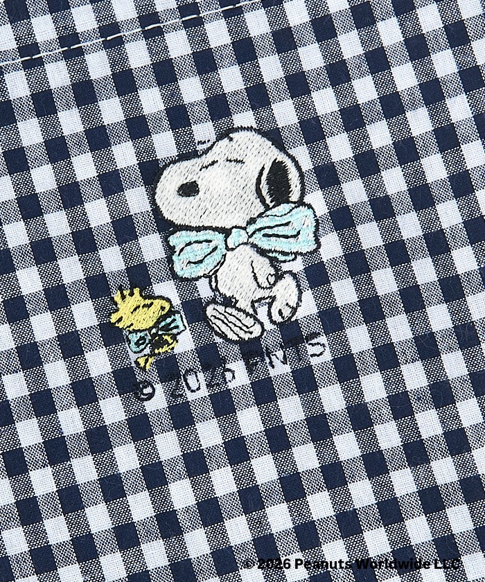 10月上旬頃お届け予定]Fleur tote(square small)gingham check navy