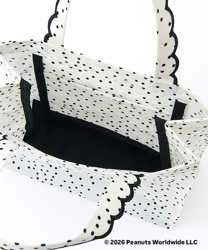 10月上旬頃お届け予定]Fleur tote(square small)Dot White(EP68F067