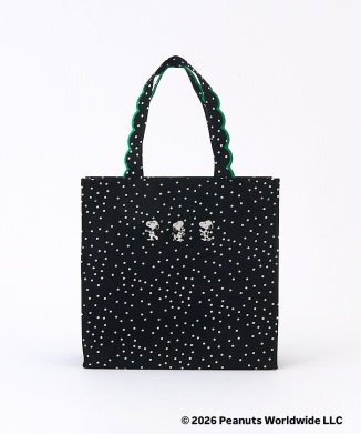 [10月上旬頃お届け予定]Fleur tote(square small)Dot Green