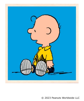 【絵画：ファインアート(snoopy)】Charlie Brown-Blue
