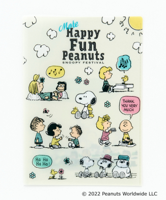 ≪59≫【HAPPY FUN PEANUTS(snoopy)】A4クリアファイルダブルポッケト2枚セット