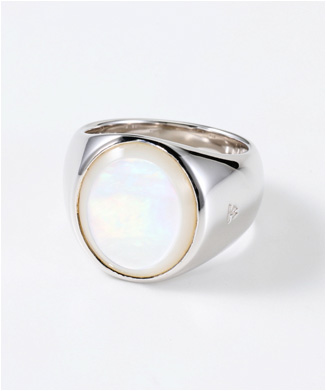 THE OVAL WHITE MOTHER OF PEARL