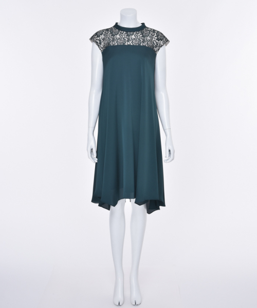 PREFERENCE 【PREFERENCE】Aラインイレギュラーヘムドレス グリーン 38 PREFERENCE 【PREFERENCE】Aラインイレギュラーヘムドレス グリーン 38