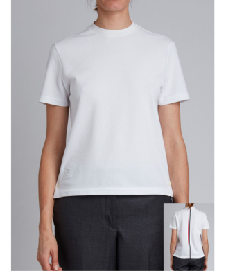 【THOM BROWNE】RWBストライプ リラックスフィット ショートスリーブ Tシャツ