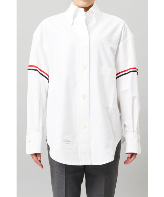 【THOM BROWNE】RWBグログランアームバンド スーパーサイズ オックスフォードシャツシャツ