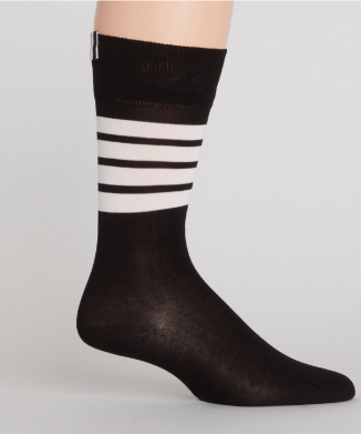 【THOM BROWNE】4BAR ストライプミッドカーフソックス