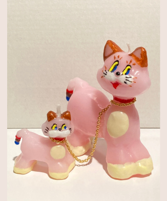 【OLGA-goosecandle-】ピンクの猫PINK CATS