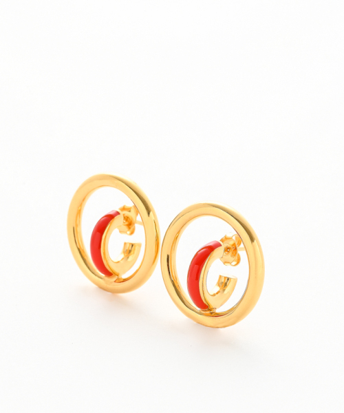 Charlotte CHESNAIS】Medium Saturn Blow Colors Earrings(F216S049 