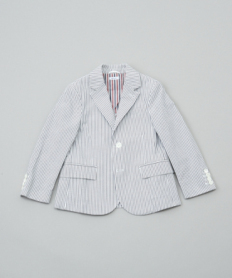 ミディアムグレー コットンシアサッカー クラシック スポーツコート