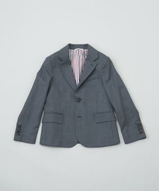 ミディアムグレー スーパー 120S ツイル ウール クラシックジャケット