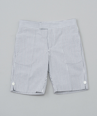 ミディアムグレー コットンシアサッカー バミューダパンツ